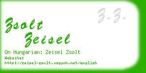 zsolt zeisel business card